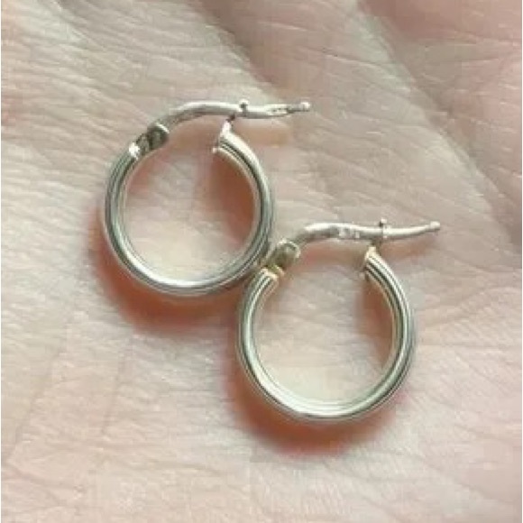 Jewelry - Sterling Silver Small Hoop Earrings - Silver